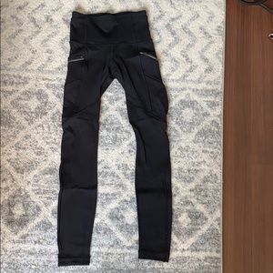 Lululemon black fleece lined leggings